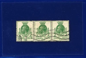 SG434 1929 1/2d verde PUC NCom5 tira (3) buen usado peuj - Imagen 1 de 3