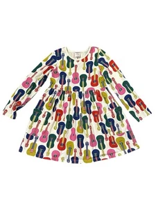 Hanna Anderson Long Sleeve Playground Dress W/Pockets Colorful Chords Size 8 - Picture 1 of 6