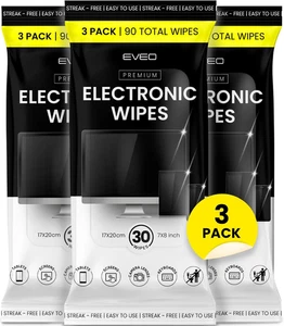 EVEO Electronic Wipes Bildschirmreiniger - Bildschirmtücher TV Bildschirmreiniger Wischtücher, Com - Bild 1 von 12