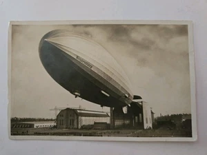 RARE 1936 Zeppelin Hindenburg Postcard LZ129 RPPC Flight Cachet Friedrichshafen - Picture 1 of 7