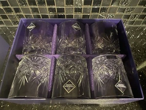 Edinburgh Crystal Set of 6 Whisky Scotch Glasses Tumblers in Presentation Box - Picture 1 of 4