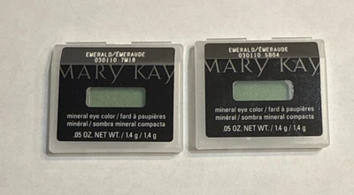 Lote de 2 Mary Kay cor mineral para os olhos verde esmeralda 030110 descontinuado NOVO - Imagem 1 de 4