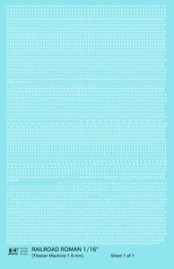 K4 HO Scale Water Slide Decals White 1/16 Inch Railroad Roman Letter Alphabet - Picture 1 of 1