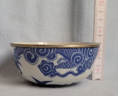 Chinesischer Blau - Weiß Porzellan Schüssel Neifu Signiert - Bild 1 von 4