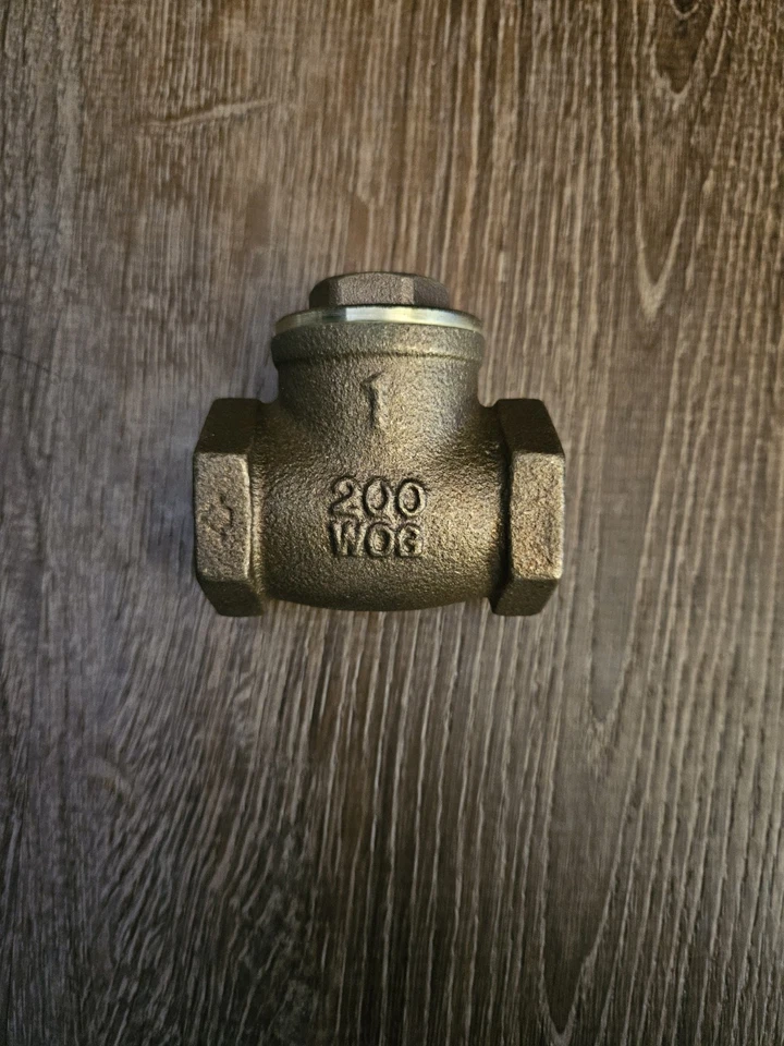 1" Brass Swing Check Valve Lead Free FIP Threaded Ends - Image 1 of 1
