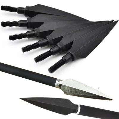 6/12pcs Archery Arrowheads 150gr Hunting Broadheads Screw Points Bow Arrow Shoot - Image 1 of 4