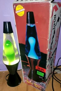 VTG Lava Lite Lamp - In original box - Haggerty Motion Lamp 1997 Black/Green - Picture 1 of 3