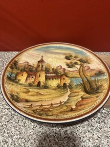 Vtg. Italian Fima Deruta Wall Plate Hand Painted - Picture 1 of 8