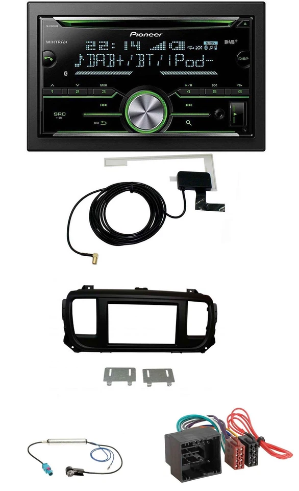 Pioneer CD USB MP3 Bluetooth 2DIN DAB Autoradio für Citroen Jumpy Spacetourer ab - Bild 1 von 4
