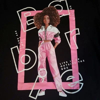 Camiseta Muñeca Barbie Afroamericana Negra XXL Niñas Jóvenes Talla 18 Foto 1 de 4