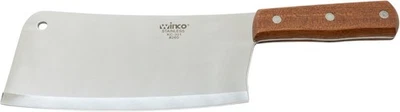 Winco 8" Heavy Duty Chinese Cleaver with Wooden Handle, 8, Stainless Steel  - Image 1 of 4