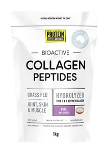 New Protein Supplies Australia Pure Collagen Peptides 1kg Joint Skin & Muscle - Picture 1 of 2