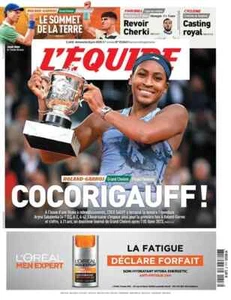 Journal L'EQUIPE 8 Juin 2025 FINALE ROLAND GARROS Winner COCO GAUFF ©TBC - Picture 1 of 1
