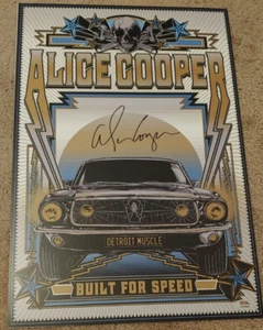 Alice Cooper Signed Detroit Muscle Built for Speed 2022 Tour Poster PSA BONUS - Picture 1 of 3