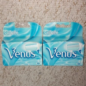 Original Gillette Venus 2 Pack of 4 Replacement Smooth Razor 8 Cartridges New - Picture 1 of 2
