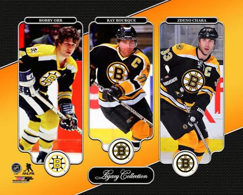 Boston Bruins BLUELINE LEGACY Premium POSTER Print - BOBBY ORR, Ray Bourque, ZCh Cover