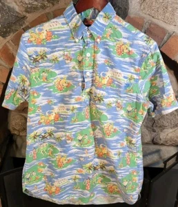 Vintage Ralph Lauren Hemd Herren Hawaiihemd Hula 1/4 Knopf Medium  - Bild 1 von 10