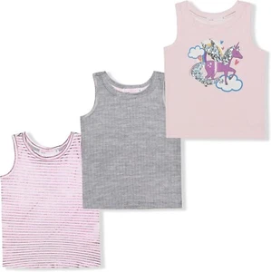 Young Hearts Magical Unicorn Girls’ 3 Pack Tank Top for Toddler, Little and Big - Picture 1 of 2