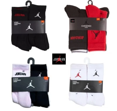 Paquete de 6 calcetines acolchados de baloncesto Nike Air Jordan Foto 1 de 4