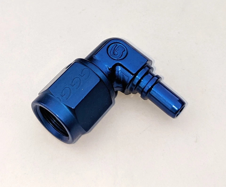 [G06] Goodridge 90 degree -4AN 7/16" crimp swage 600 hose fitting S6090 racecar - Image 1 of 1
