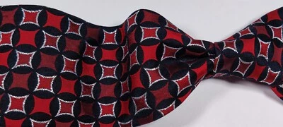 Croft & Barrow - мужской красный и серебряный мишуры квадратный шелковый галстук 3,8 «W x 58» L - Изображение 1 из 4