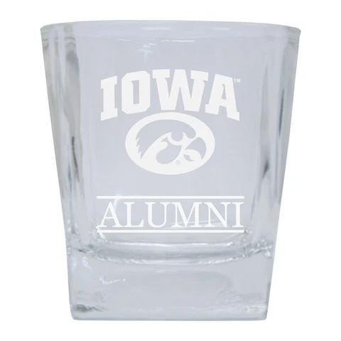 Iowa Hawkeyes Etched Alumni 10Oz Glass Tumbler Cover