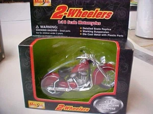 1996 Maisto 2-Wheelers  RED INDIAN CHIEF  1/18 Scale Motorcycle Diecast - Picture 1 of 2