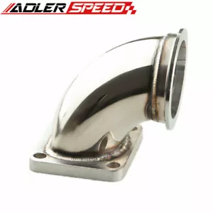 CNC T4 Turbo Exhaust Flange to 3" Inch V-Band Flange 90 Degree Elbow Adapter - Foto 1 di 10