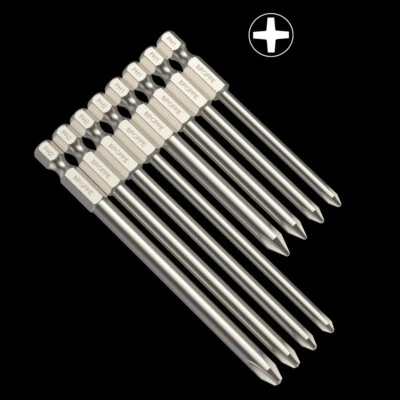 PH00 PH0 PH1 PH2 Phillips Screwdriver Bit 1/4" Drive Insert Bits 50 / 75 / 100mm - Image 1 of 4