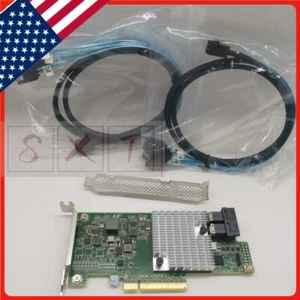 9300-8I 12Gbps HBA IT Mode ZFS FreeNAS unRAID+2*SFF-8643 SATA Cable - Picture 1 of 7