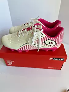 ⚽ Lotto Roma 700 Kids' Soccer Cleats | Youth Size 5 | Pink/White | NEW in Box - Picture 1 of 11