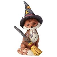 Jim Shore Heartwood Creek Witch with Broom and Skull Halloween Figurine 6009507