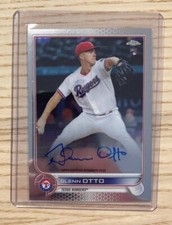 2022 Glenn Otto Topps Chrome Baseball Rookie Auto on Card Rangers/Padres