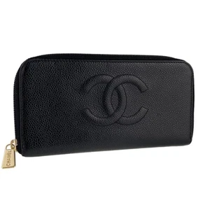 Portafoglio lungo CHANEL CC loghi pelle di vitello nero 3011 - Foto 1 di 23