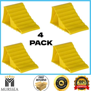 Tire Stopper Wheel Chocks Blocks Heavy Duty For Car Truck Rv Camper Trailer 4 pk - Picture 1 of 5
