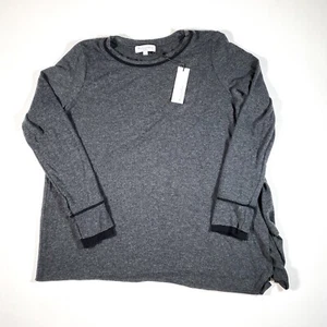 Michael Stars Asymmetrical Top with Contrasting Piping Charcoal Size Large - Picture 1 of 9