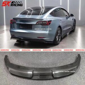 Real Carbon Fiber Rear Bumper Diffuser Lip Body kits For 2017-2023 Tesla Model 3