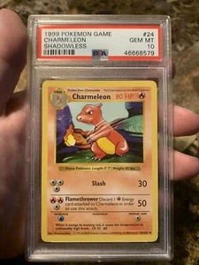 1999 Pokemon Base Set Charmeleon - Shadowless - PSA 10 24/102 - (Vintage) - Picture 1 of 2
