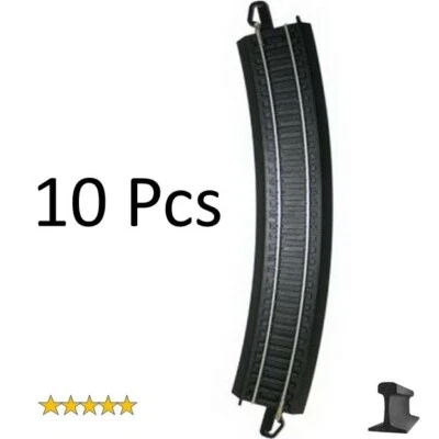 Bachmann HO Scale ~ 18" Radius Curve E-Z Track ~ Black Steel Alloy ~ 44480-10 - Image 1 of 2