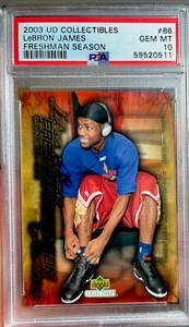 POP6! 2003 Upper Deck LeBron James Rookie Freshman Season PSA 10 Gem Mint #86 - Picture 1 of 2
