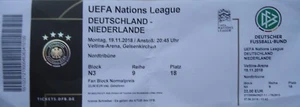 TICKET Liga de Naciones 19.11.2018 Alemania Alemania vs Holanda Holanda - Imagen 1 de 1