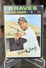 1971 Topps ORLANDO CEPEDA #605 HOF Atlanta Braves Good No Creases HIGH #