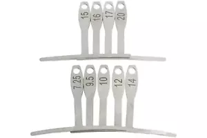 Untersaitenradiusanzeige für Gitarre und Bass-Setup. 9er Set Gitarrenbauer Werkzeuge - Bild 1 von 3