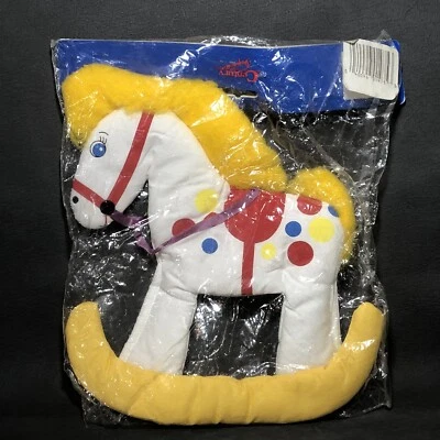Vintage Century Originals 1987 Wall Hanging Kids Rocking Horse Fabric Plush Foto 1 de 4