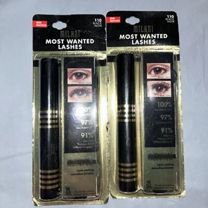Milani Most Wanted Lashes Lavish Lift & Curl Mascara ~ 110 Black Lot Of 2 - Picture 1 of 2