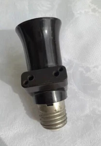 Alte Bakelit Lampenfassung E27 mit 2er Steckdose - "Stromdieb" - Bild 1 von 5