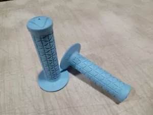 OLD SCHOOL BMX AME Tri Grips light BLUE Bike Bicycle Grips PAIR se bikes - Picture 1 of 2