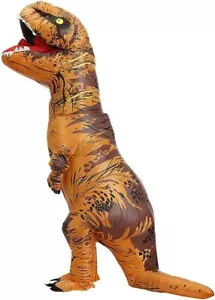 Kids & Adults Inflatable Party T-REX Dinosaur Costume Jurassic Blowup Outfit - Picture 1 of 7