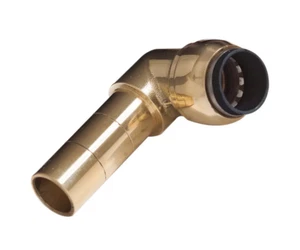2 gomiti SharkBite 15 mm 90 gradi strada/stelo. Acqua in ottone push fit. SB0215ST - Foto 1 di 3