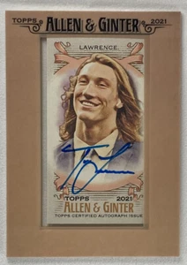 2021 Allen & Ginter 🏈 TREVOR LAWRENCE Framed Mini Auto RC 🏈 Jaguars - Picture 1 of 2
